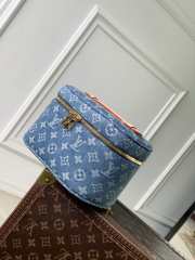 Uubags Louis Vuitton M27946 Nice Mini Bag Blue Denim Fabric 20x13.5x12cm - 6