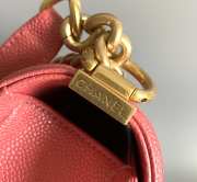 Uubags Boy Chanel small handbag in calfskin & gold-plated metal pink 12x20.5x8.5cm - 6