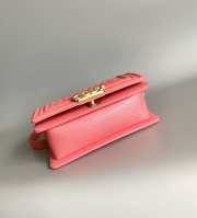 Uubags Boy Chanel small handbag in calfskin & gold-plated metal pink 12x20.5x8.5cm - 3