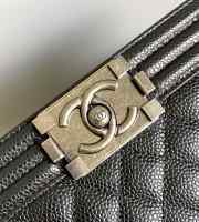 Uubags Boy Chanel small handbag in calfskin & ruthenium-plated metal pink 12x20.5x8.5cm - 3