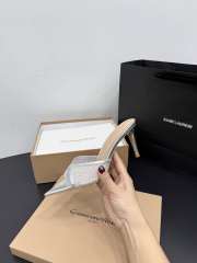 Uubags Gianvito Rossi Silver Crystal-Embellished Pointed-Toe Mule 8.5cm - 4