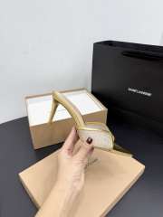 Uubags Gianvito Rossi Gold Crystal-Embellished Pointed-Toe Mule 8.5cm - 6