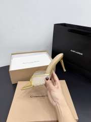 Uubags Gianvito Rossi Gold Crystal-Embellished Pointed-Toe Mule 8.5cm - 2