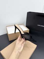 Uubags Gianvito Rossi Black Crystal-Embellished Pointed-Toe Mule 8.5cm - 4