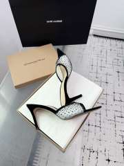 Uubags Gianvito Rossi Rania 85 crystal-embellished mules in white/ black - 3