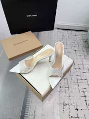 Uubags Gianvito Rossi Rania 85 crystal-embellished mules in white - 5