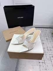 Uubags Gianvito Rossi Rania 85 crystal-embellished mules in white - 2