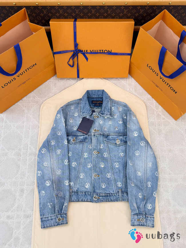 Uubags Louis Vuitton 1AIQYM Ski Sequin Signature Denim Jacket - 1