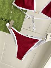 Uubags Gucci GG terrycloth bikini in red - 3