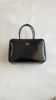 Uubags Miu Miu large Beau bag in black patent leather 35x22x12cm - 1