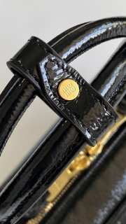 Uubags Miu Miu large Beau bag in black patent leather 35x22x12cm - 4