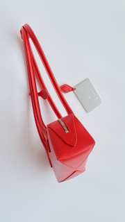 Uubags Alaia Le Teckel small patent leather shoulder bag in red 28x10x8cm - 3