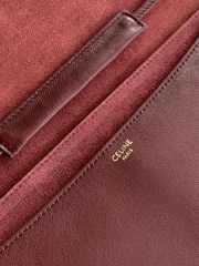 Uubags Celine Little Halfmoon Soft Triomphe In Burgundy Supple Shiny Lambskin 25x13x5cm - 6