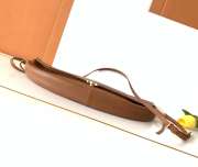 Uubags Celine Little Halfmoon Soft Triomphe In Tan Supple Shiny Lambskin 25x13x5cm - 5