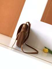 Uubags Celine Little Halfmoon Soft Triomphe In Tan Supple Shiny Lambskin 25x13x5cm - 2