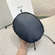 Uubags Dior 30 Montaigne Mini Bucket Bag with Drawstring In Blue 16x18.5x13cm - 6