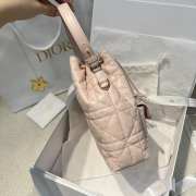 Uubags Dior Caro Mini Bucket Bag Light Pink Macrocannage Lambskin 20x24x9cm - 2