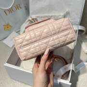 Uubags Dior Caro Mini Bucket Bag Light Pink Macrocannage Lambskin 20x24x9cm - 4