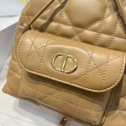 Uubags Dior Caro Mini Bucket Bag Brown Macrocannage Lambskin 20x24x9cm - 6