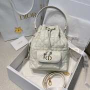 Uubags Dior Caro Mini Bucket Bag Pink Macrocannage Lambskin 20x24x9cm - 1