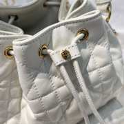 Uubags Dior Caro Mini Bucket Bag Pink Macrocannage Lambskin 20x24x9cm - 5