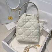 Uubags Dior Caro Mini Bucket Bag Pink Macrocannage Lambskin 20x24x9cm - 3