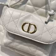 Uubags Dior Caro Mini Bucket Bag Pink Macrocannage Lambskin 20x24x9cm - 4