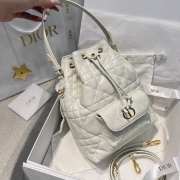 Uubags Dior Caro Mini Bucket Bag Pink Macrocannage Lambskin 20x24x9cm - 2