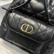 Uubags Dior Caro Mini Bucket Bag Black Macrocannage Lambskin 20x24x9cm - 5