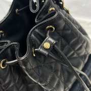 Uubags Dior Caro Mini Bucket Bag Black Macrocannage Lambskin 20x24x9cm - 3