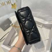 Uubags Small Soft Dior Caro Bag Black Macrocannage Lambskin 20x13x7cm  - 5