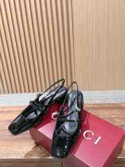 Uubags Gucci slingback pump in black patent leather 4.5cm - 2