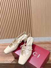 Uubags Gucci slingback pump in light beige patent leather 4.5cm - 6