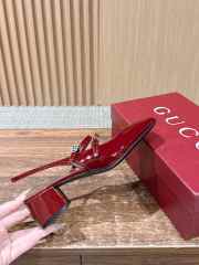 Uubags Gucci slingback pump in red patent leather 4.5cm - 5