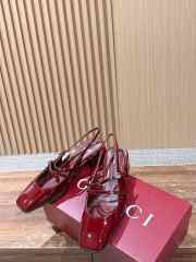 Uubags Gucci slingback pump in red patent leather 4.5cm - 4