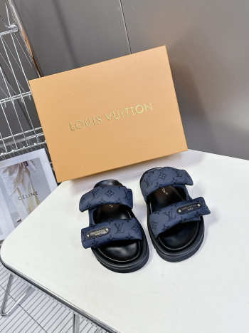 Uubags Louis Vuitton 1AHMDW Pool Pillow Flat Comfort Mule Sandals In Blue