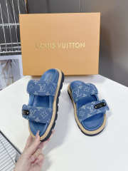 Uubags Louis Vuitton 1AJN80 Pool Pillow Comfort Mule In Blue Denim  - 6