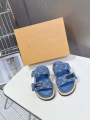 Uubags Louis Vuitton 1AJN80 Pool Pillow Comfort Mule In Blue Denim  - 1