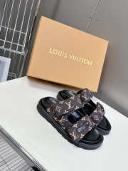 Uubags Louis Vuitton 1AHMDW Pool Pillow Flat Comfort Mule Sandals In Dark Brown - 5