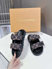 Uubags Louis Vuitton 1AHMDW Pool Pillow Flat Comfort Mule Sandals In Dark Brown - 3