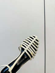 Uubags Celine Cage Heeled Sandal In White Goatskin 6cm - 2