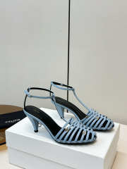 Uubags Celine Cage Heeled Sandal In Blue Goatskin 6cm - 1