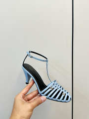 Uubags Celine Cage Heeled Sandal In Blue Goatskin 6cm - 4