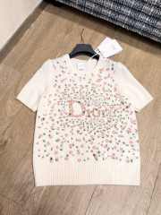 Uubags Dior Short-Sleeved Embroidered Sweater Multicolor Daisy Garden Cashmere Knit - 6