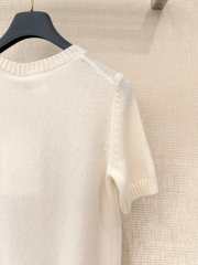 Uubags Dior Short-Sleeved Embroidered Sweater Multicolor Daisy Garden Cashmere Knit - 5