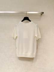 Uubags Dior Short-Sleeved Embroidered Sweater Multicolor Daisy Garden Cashmere Knit - 3