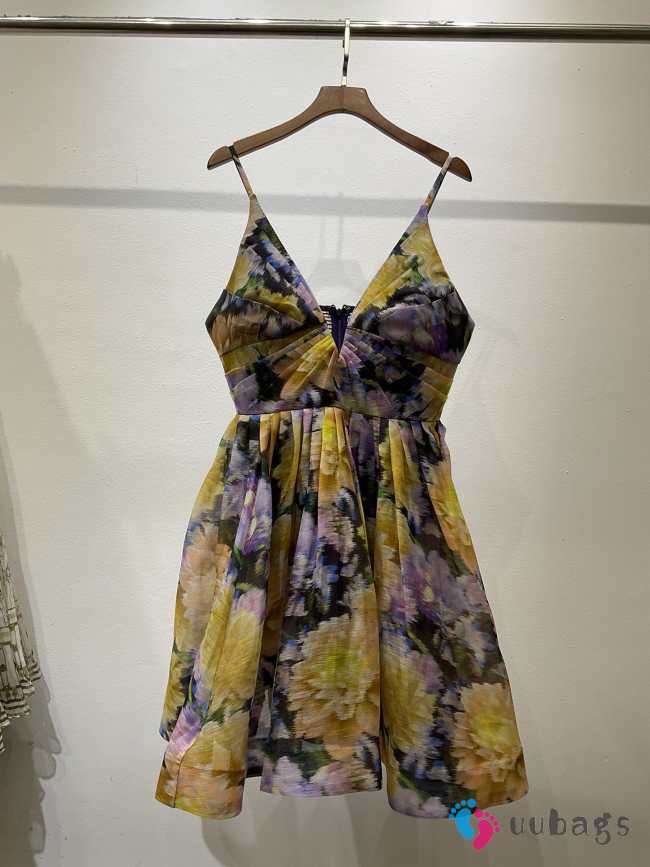 Uubags Zimmermann Luna V Neck Mini Dress - 1