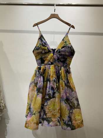 Uubags Zimmermann Luna V Neck Mini Dress