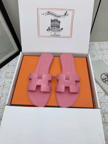 Uubags Hermes Oran Sandal In Rose Pink