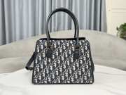 Uubags Dior Small Boston Bag in Blue Oblique Jacquard 25x16x12cm - 1